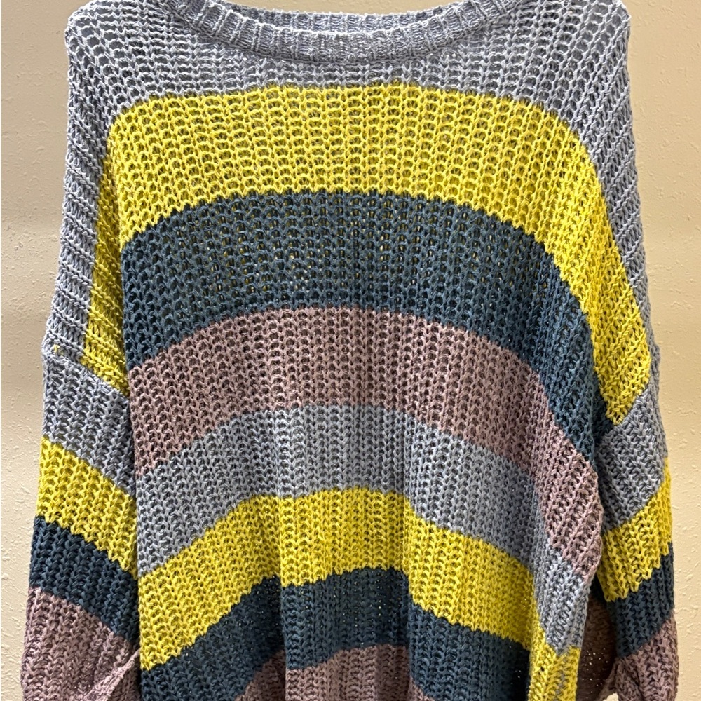 Striped Multicolor Knit Sweater